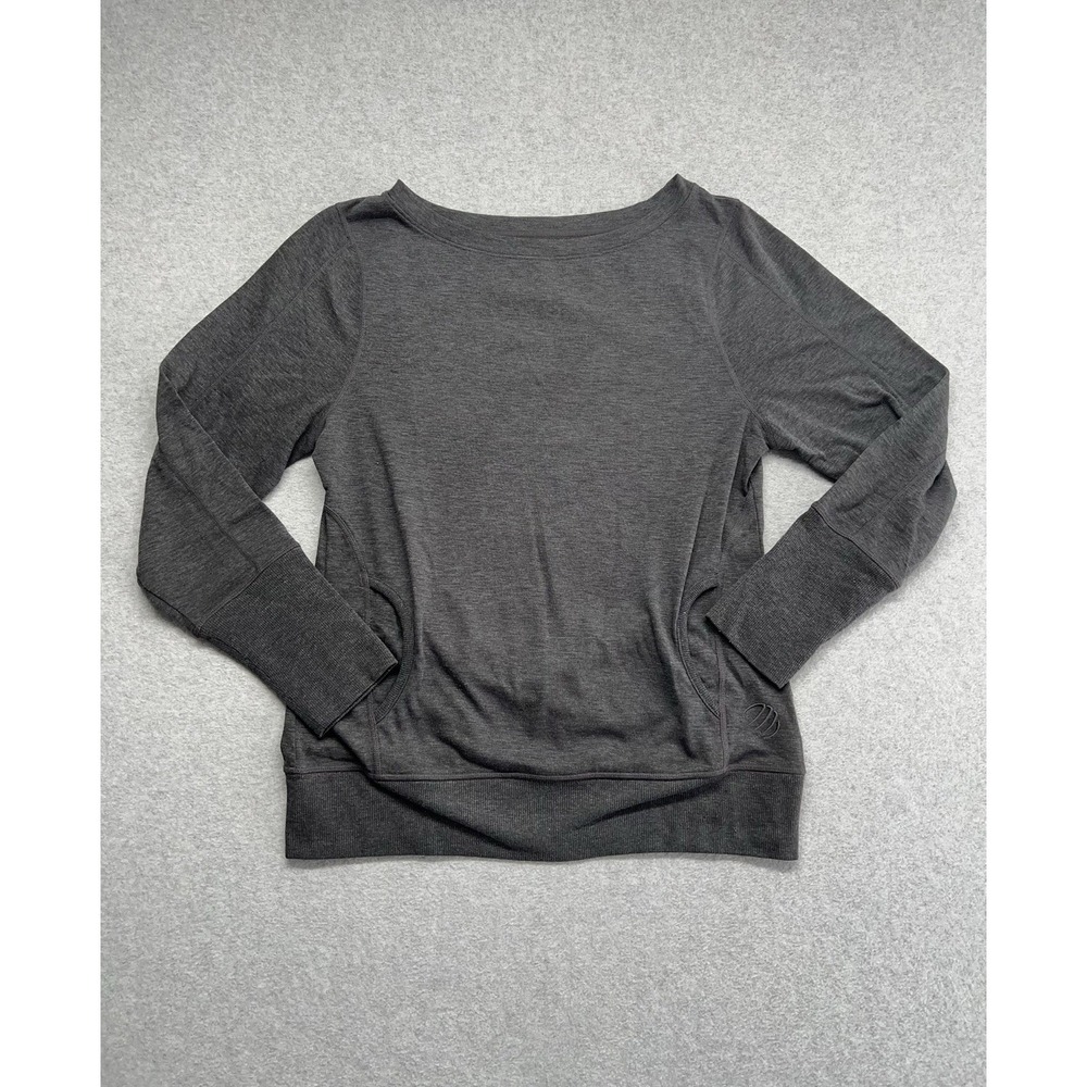 Mondetta Performance Gear MPG Women's Sz M Pouch Pocket Sweatshirt Grey Wool - Picture 1 of 12